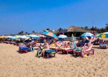 Calangute Beach, North Goa - Top places to visit in North Goa for beach fun and nightlife.