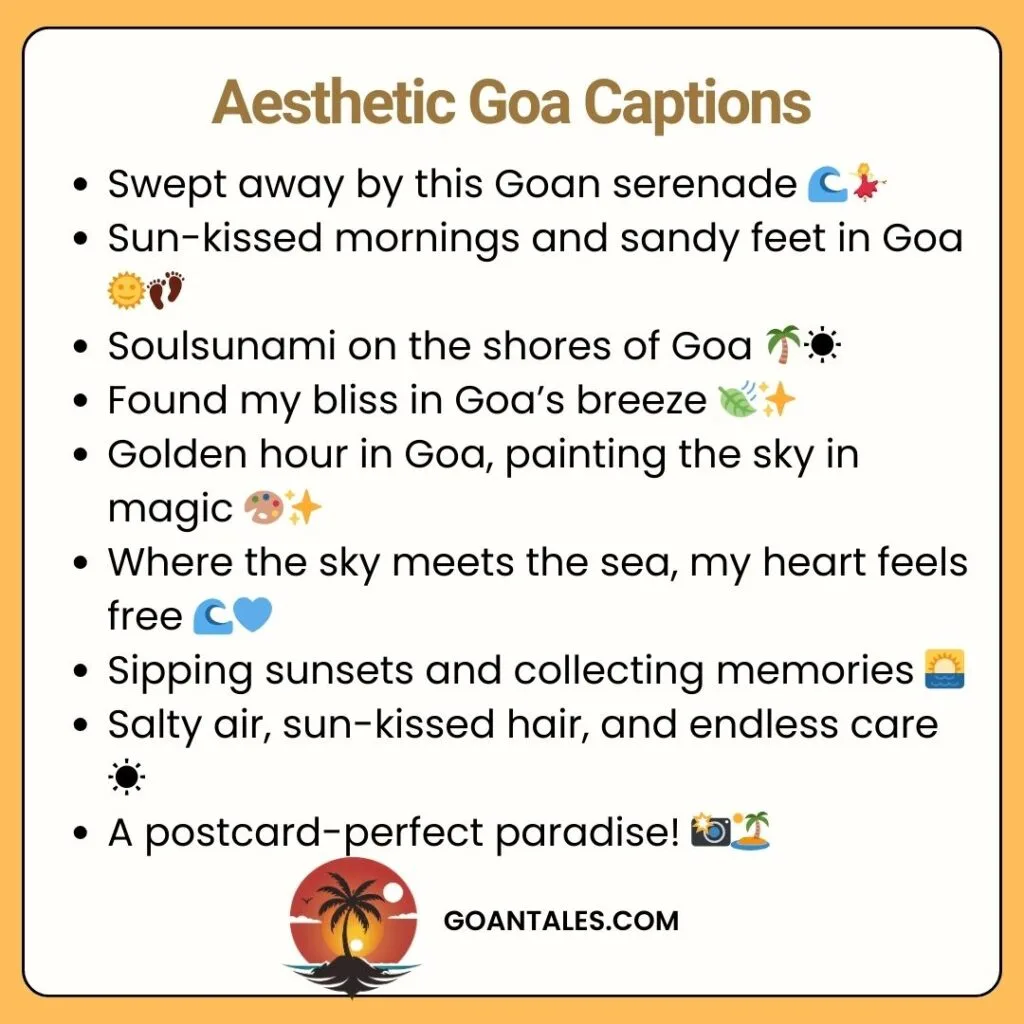 Aesthetic Goa Captions Instagram